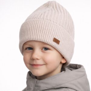 Koriel kids merino ribbed beanie
