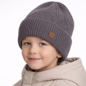 Auron kids cable-knit merino beanie