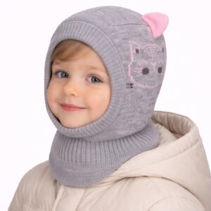 Corvexa girl knitted cat balaclava