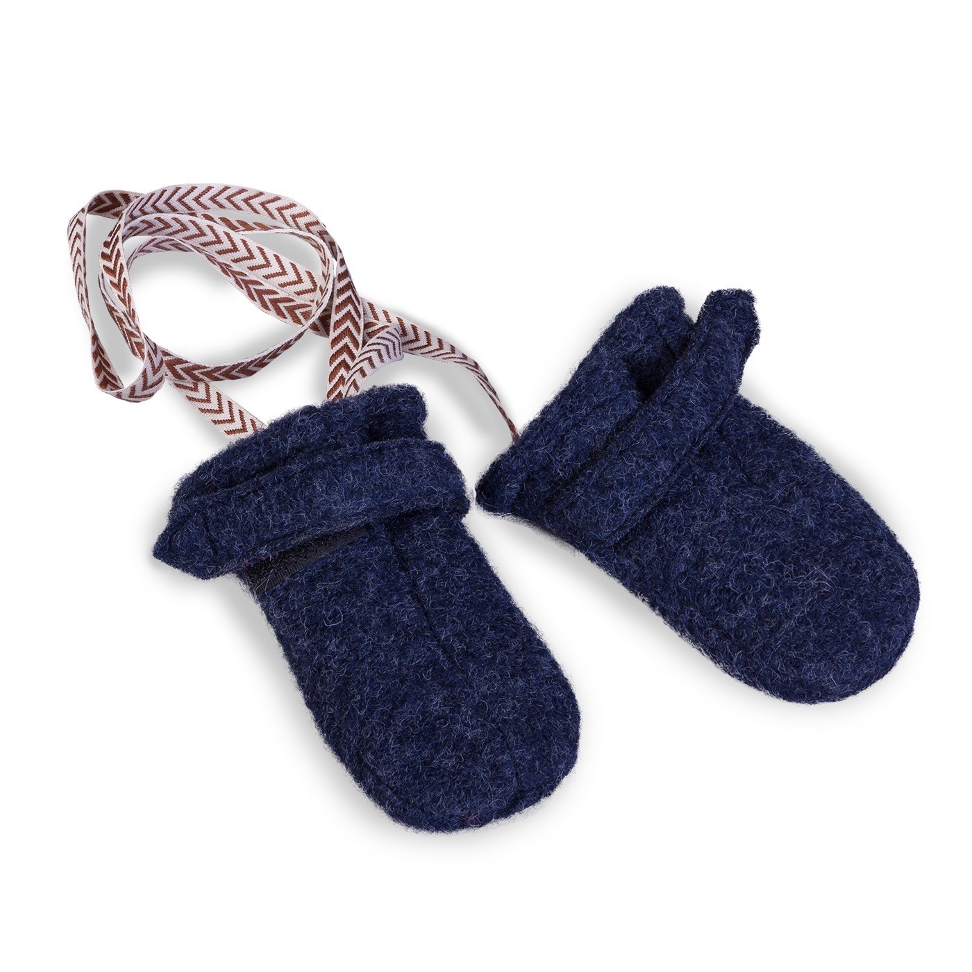 Raelonis warm wool mittens with strings