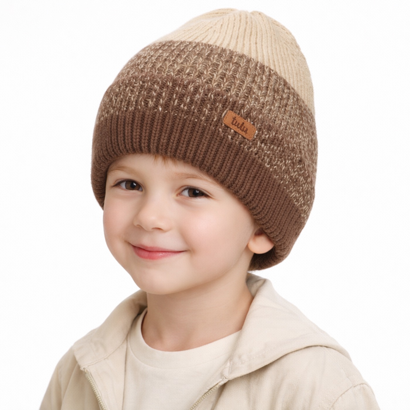 Elowen kids ombre-knit beanie
