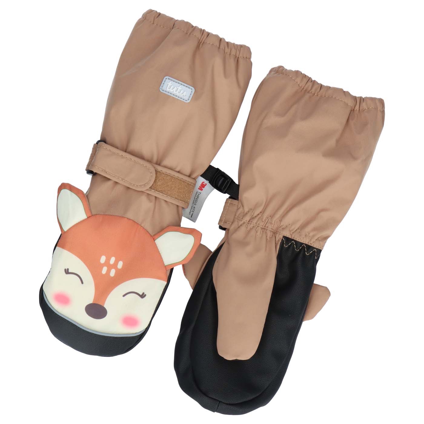 Lioren girl winter animal mittens