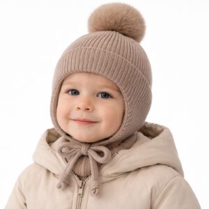 Seriel baby extrafine merino wool pom cap