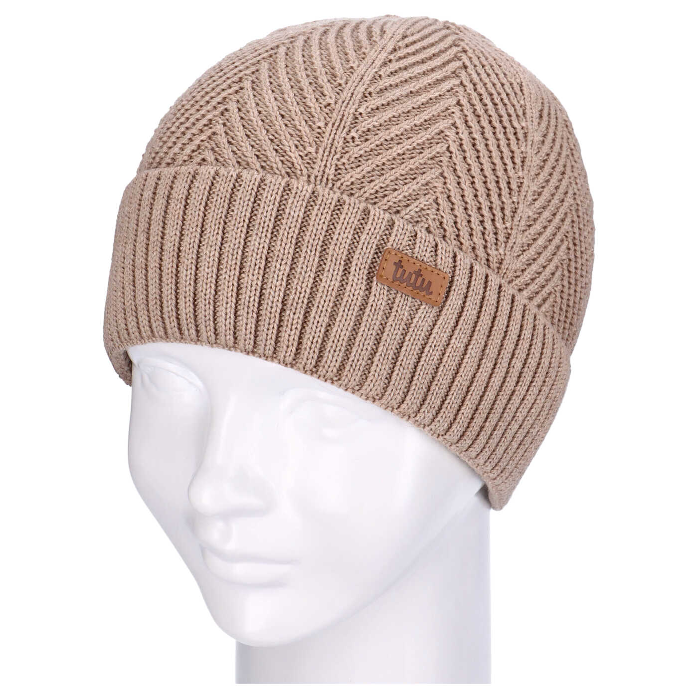 Kelvior kids merino wood herringbone beanie