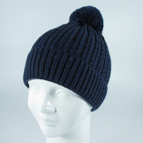 Kaelion kids merino wool knited cable pom beanie