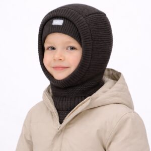 Ronan kids melange knit balaclava face mask