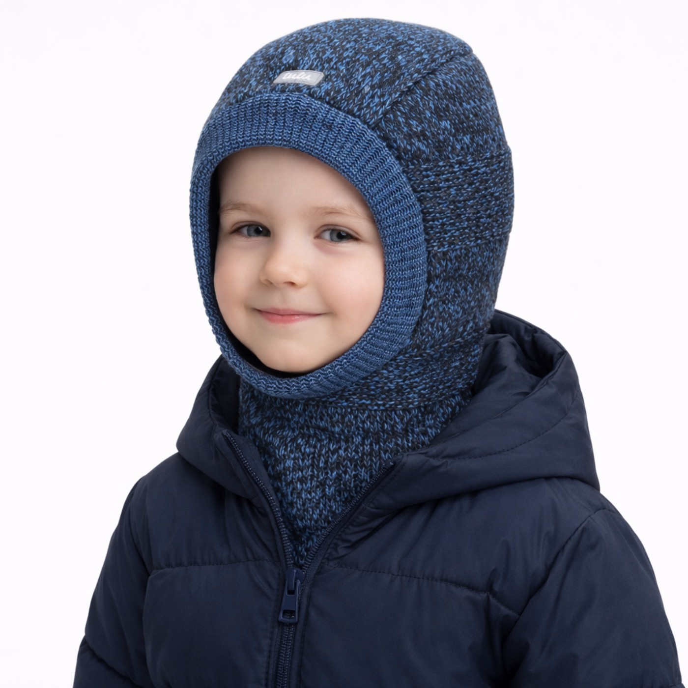 Elarielle melange knit balaclava