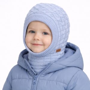 Arviora merino wool textured knit balaclava