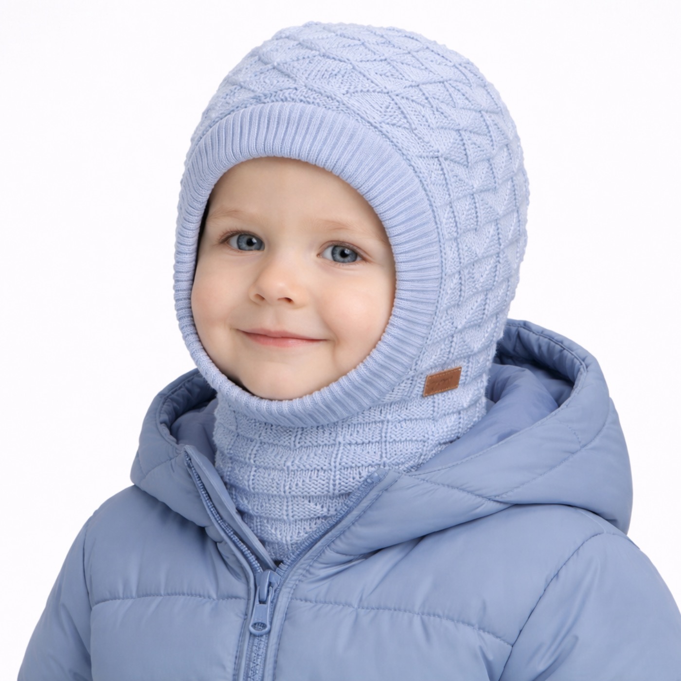 Arviora merino wool textured knit balaclava