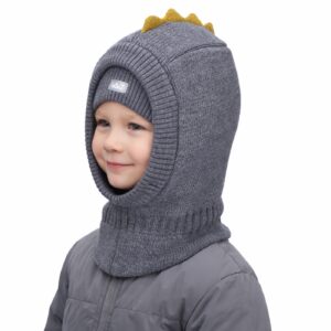 Elmorin boy dino contrast spikes knit balaclava