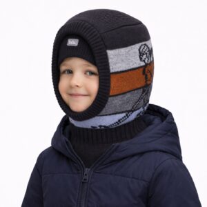 Merenzo boy hockey player knit balaclava