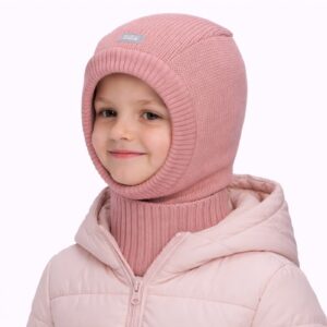 Solen kids merino wool ribbed collar balaclava
