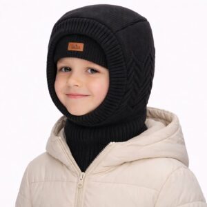 Toriel cable‑knit balaclava