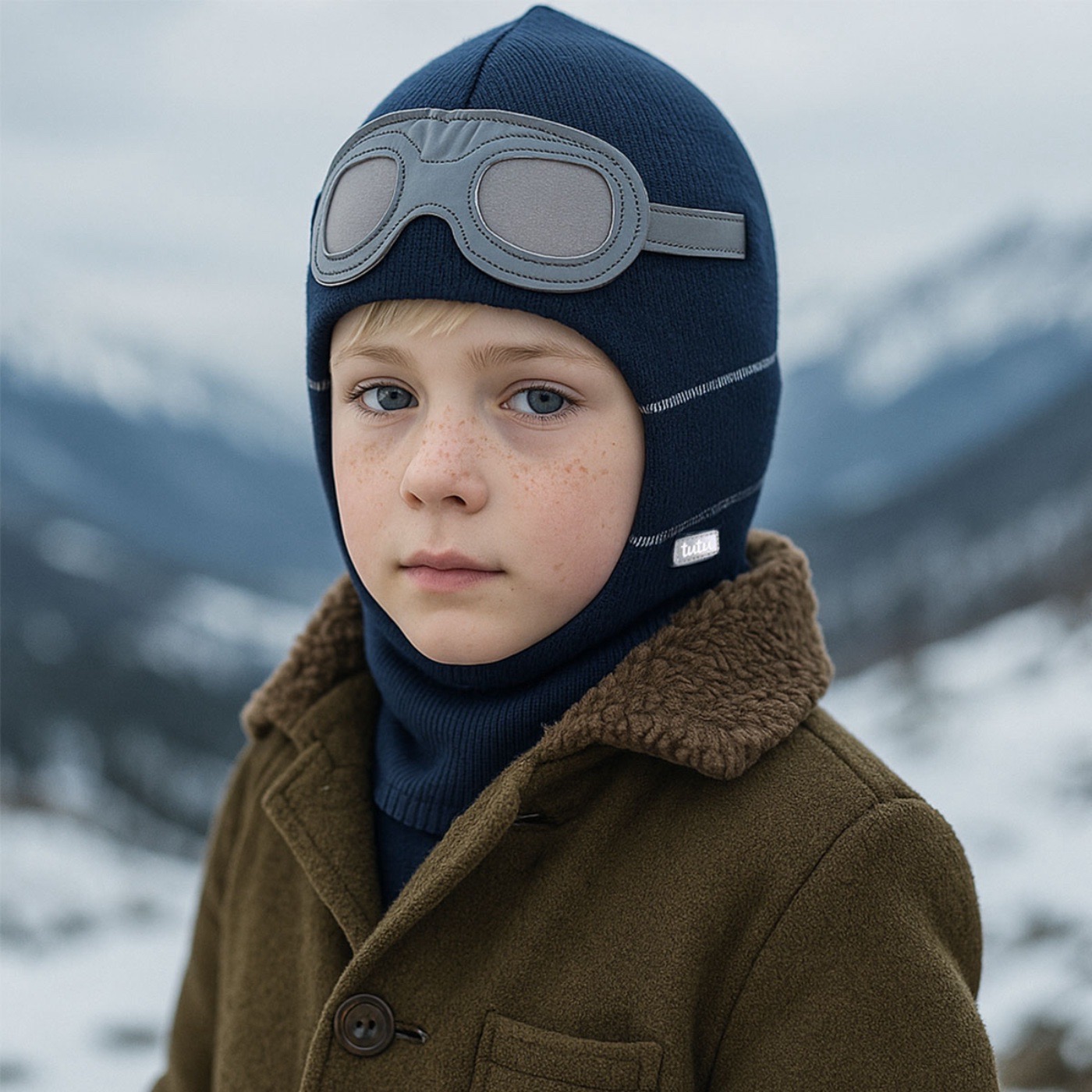Elnor kids knit goggles balaclava