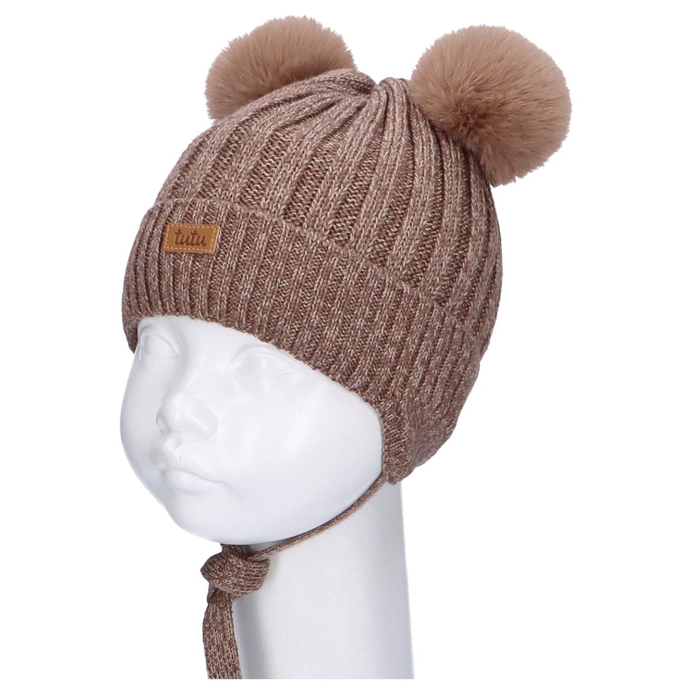 Monelle baby merino wool pop-pom hat