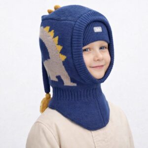 Dravion knitted balaclava with dragon pattern