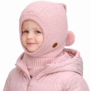 Auvora knitted balaclava with pom-pom