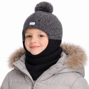 Auvoris knitted balaclava with pom-pom