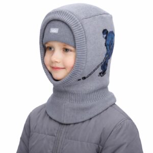 Ariveron knitted balaclava with hockey player